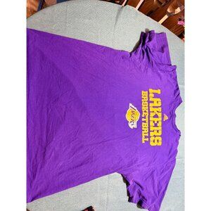 Adidas Lakers Basketball Purple Go-To Tee XL Mens Shirt 100% Cotton